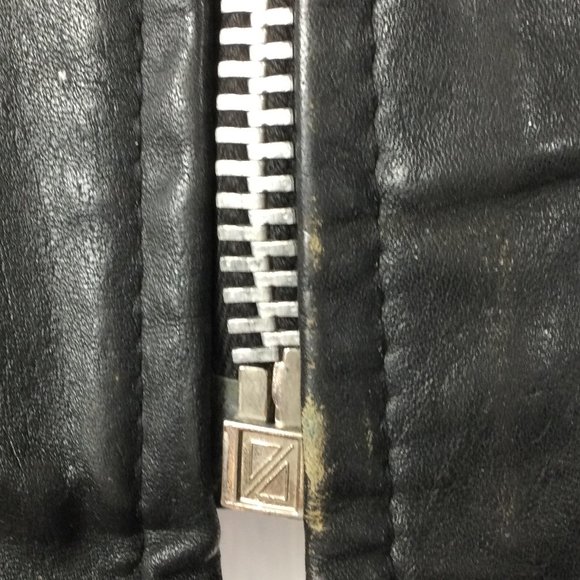 Excelled Black Leather Jacket, Vintage, 42R, - Picture 8 of 16